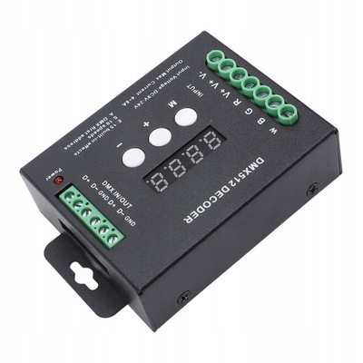DMX512 KONSOLA STEROWANIA OŚWIETLENIEM SCENICZNYM DEKODER LED RGB