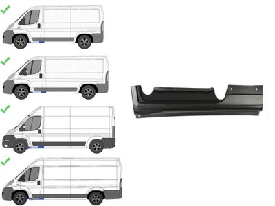 Citroen jumper 250 2006-2014 порог ремкомплект левая pod двери фото №1