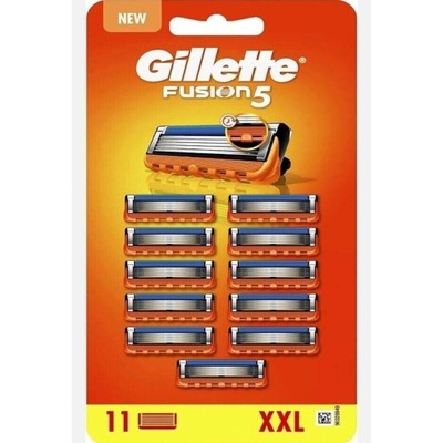 GILLETTE FUSION 5 OSTRZA WKŁADY WYMIENNE 11 sztuk NOWY ORYGINAŁ