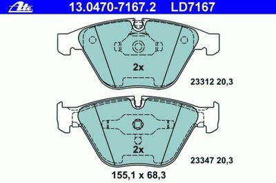 PADS BRAKE FRONT BMW 5 E60 02- 3 E90 06-, E82 11-  