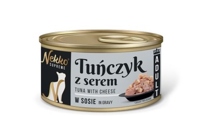 Nekko Tuńczyk Ser w sosie karma mokra puszka 0,08 kg