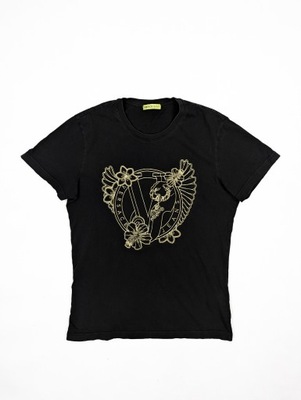 Versace czarna koszulka t-shirt M logo