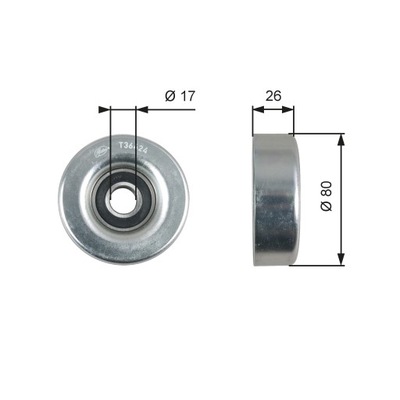 Ролик натяжна ремінь поліклиновий honda city iv civic ix civic viii insigh фото №1