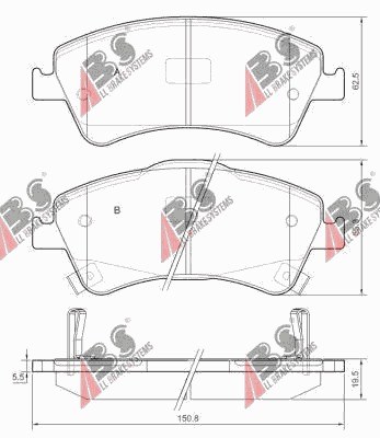 ZAPATAS DE FRENADO TOYOTA AURIS 2,2D 07-  