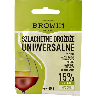 Szlachetne drożdże winiarskie Uniwersalne 20 ml, BROWIN