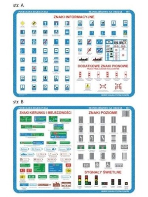 PODKŁADKA EDU. 060 - ZNAKI INFORMACYJNE, POZIOME..