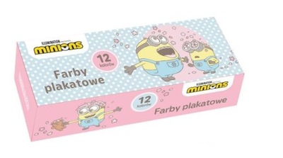 Farby plakatowe Minionki -róż Beniamin 12 kol 20ml