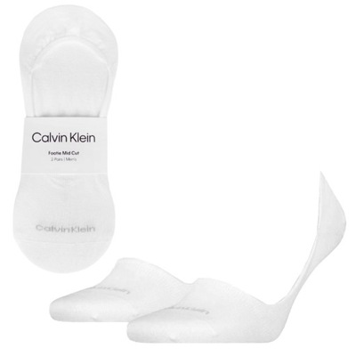 CALVIN KLEIN Skarpety Męskie BIAŁE 2 pary 43/46