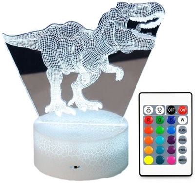 LAMPA 3D LED DINOZAUR T-REX LAMPA NOCNA