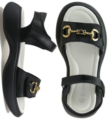 SANDAŁY DZIEWCZĘCE LETNIE BUTY DZIECIĘCE LEKKIE SANDAŁKI NA RZEPY R. 36