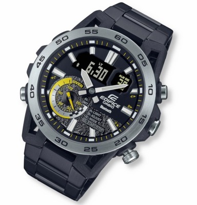 Czarny zegarek męski Casio Edifice ECB-40DC Carbon
