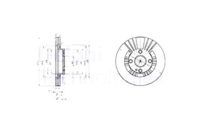 DELPHI ДИСКИ ТОРМОЗНЫЕ ТОРМОЗНЫЕ 2 ШТУКИ. ПЕРЕД MAZDA 323 F VI 323 S VI 1.6-2.0D