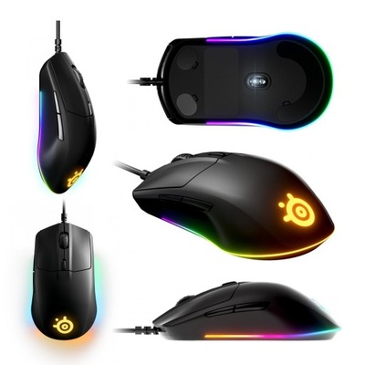 Mysz SteelSeries Rival 3 GAMING RGB USB Przewodowa dla graczy CZARNA