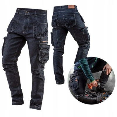 NEO ШТАНЫ ROBOCZE ДЖИНСЫ DENIM DO ПАНЕЛИ УСИЛЕНЫЕ BAWEŁNA 81-229 L/52