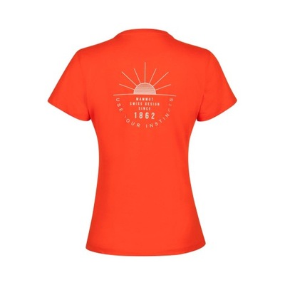 Koszulka damska Mammut Seile T-Shirt Women poinciana PRT1 pomarańczowy S