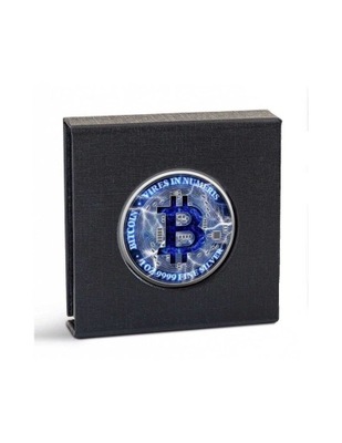 Srebrna moneta Bitcoin - koloryzowana, 1 oz, 2022
