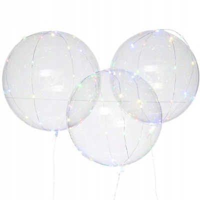 Balon Led Światełka Ślub Urodziny Impreza Blue