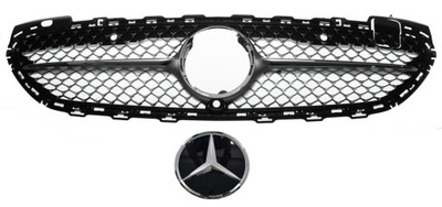 Mercedes c klasa w206 21- решітка радіатора решітка радіатора diamond хром pod камера фото №1
