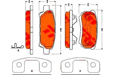 Trw гальмівні колодки ham. mitsubishi задня lancer 03-/outlande фото №1