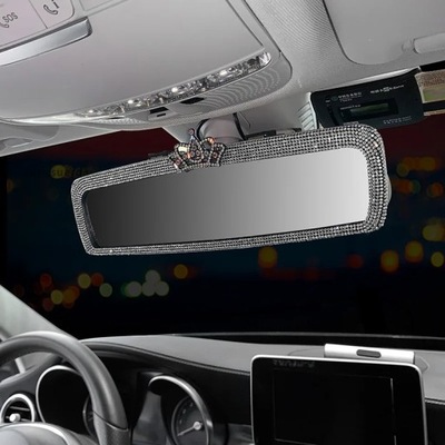 SILVERCROWN BLING KRYSZTALOWA CUADRO ESPEJO INTERIOR DEKORACJA COCHE K  