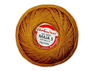 Kordonek MAJA 5 Ariadna 0337 złoty 50g 210m