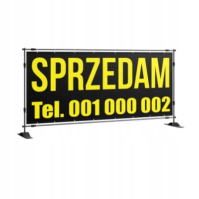 Baner reklamowy 200x100 SPRZEDAM - banery PREMIUM