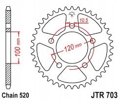 KRUMPLIARATIS GALINĖ JT 44-ZEBY TUONO 1000 2004-2014 