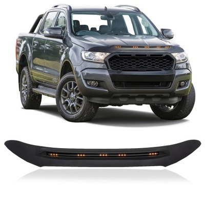 Ford ranger t7 2016-2023 вітровик капот з led фото №1