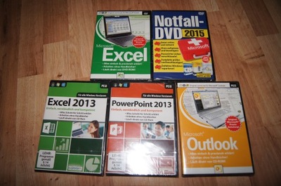 5x płyty kursy obsługi microsoft outlook excel powerpoint 2013