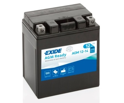 АККУМУЛЯТОР EXIDE AGM READY 12V 12AH 210A AGM12-14 МОТОЦИКЛА СКУТЕРА