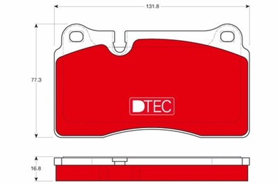 ZAPATAS DE FRENADO VW PARTE DELANTERA TOUAREG 3,0-6,0 04- DTEC COTEC GDB1670DTE  