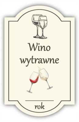 Wino WYTRAWNE - etykieta na butelkę 1 szt.