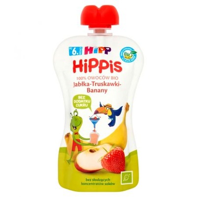 Mus owocowy HIPP Jabłka-Truskawki-Banany po 6. miesiącu 100g