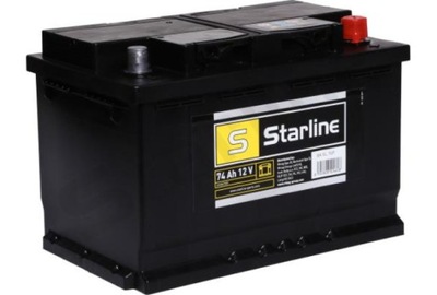 AKUMULIATORIUS 74AH/680A +P 12V 278X175X190 VNT. STARLINE 