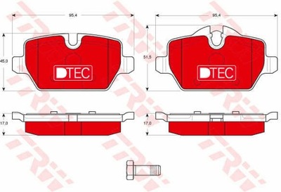 КОЛОДКИ ГАЛЬМІВНІ ЗАД TRW GDB1612DTE