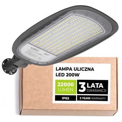 Oprawa Uliczna LED 200W IP65 Lampa Drogowa 4000K