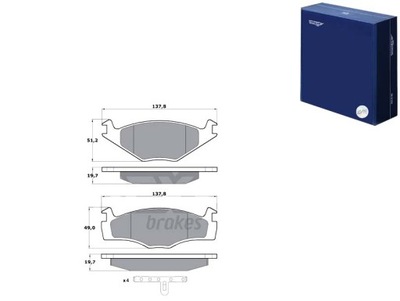 TRINKELĖS STABDŽIŲ VW ASYMETRY.GRUBE TOMEX BRAKES 