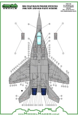 ModelMaker Decals D72091 1/72 MiG-29 Polish stencils
