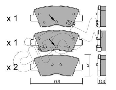 CIFAM 822-886-1 КОЛОДКИ ГАЛЬМІВНІ