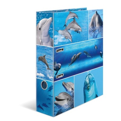 Segregator kartonowy A4 Delfiny 7 cm