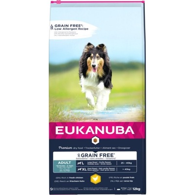 EUKANUBA Adult Grain Free L Rasy duże 12kg