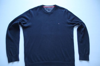 TOMMY HILFIGER__GRANATOWY SWETER PREMIUM COTTON__XL