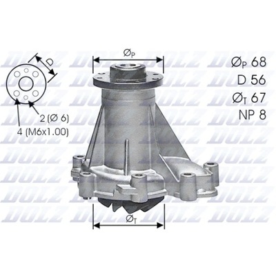 BOMBA WODY, CHLODZENIE DEL MOTOR DOLZ M176  