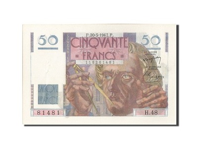 Banknot, Francja, 50 Francs, Le Verrier, 1947, 194