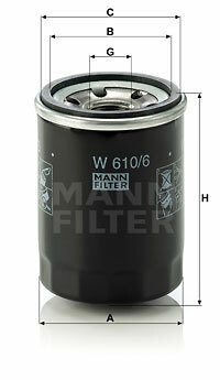 FILTRO ACEITES W 610/6  