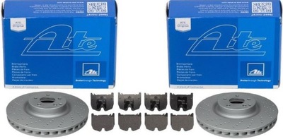 Ate тормозные диски+ тормозные колодки перед mercedes cls c219 e w211 sl r230 55amg 360mm фото №1
