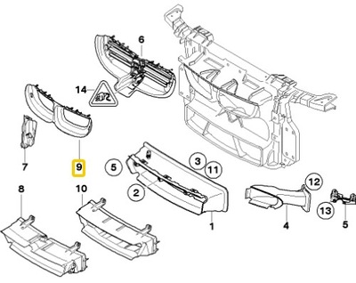 КАНАЛ ВОЗДУХА ВЕРХНИЙ BMW E81 E87 LCI E88 E82