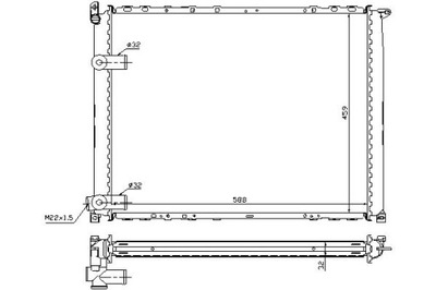 Nissens радиатор wody renault safrane i 2.1 dt b фото №1