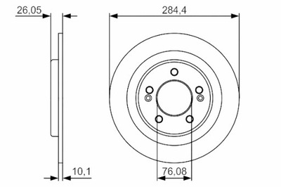 BOSCH DISCOS DE FRENADO 2SZT. PARTE TRASERA HYUNDAI I30 KIA CEED PRO CEED  