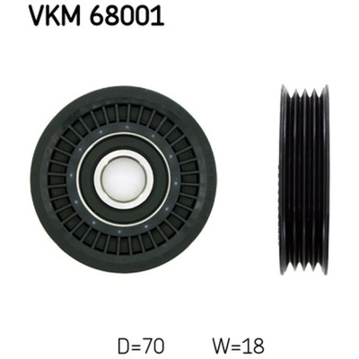 ROLLO KIERUNKOWA / PROWADZACA, CORREA DE CUÑA ZEBATY SKF VKM 68001  